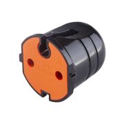 Кабельная розетка б/з черная с красной вставкой 10А 250B чернаяTDM