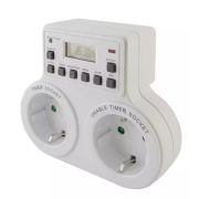 Таймер розеточный ТРЭ-03 1мин/7дн 10on/off 2х8А 2р недельный 2 розетки TDM