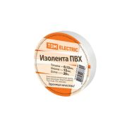 Изолента ПВХ 0,13*15мм Белая 20м TDM