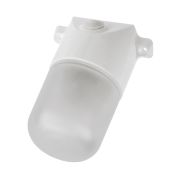 Светильник для бани и сауны НПБ400-1П настенный, наклонный белый, IP54, 60Вт, E27, основание поликарбонат