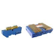 Шина ''N'' нулевая с изолятором на DIN-рейку 6x9мм стойка большая 6 групп