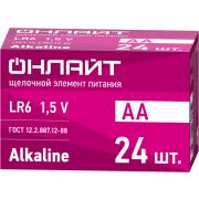 Элемент питания алкалиновый 90 635 OBT-ALK-LR6-BOX24 (бокс 24шт) ОНЛАЙТ 90635
