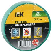 Изолента ПВХ 0.13х15мм (рул.20м) зел. IEK UIZ-13-10-K06