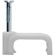 Скоба крепежная прямая с гвоздем d10мм NCS-10-50 пластик. (уп.50шт) Navigator 71085