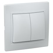 Выключатель 2-кл. СП Кварта 10А IP20 ВС10-2-0-КБ бел. GENERICA EVK20-K01-10-DM