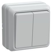 Выключатель 2-кл. ОП Октава 10А IP20 ВС20-2-0-ОБ 250В бел. GENERICA EVO20-K01-10-DC