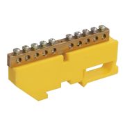 Шина PE «земля» на DIN-изол. ШНИ-6х9-10-Д-Ж IEK YNN10-69-10D-K05