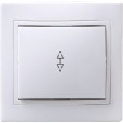 Переключатель проходной 1-кл. СП Кварта 10А IP20 ВСп10-1-0-КБ бел. GENERICA EVK12-K01-10-DM