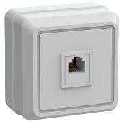 Розетка телефонная 1-м ОП Октава РТ20-ОБ IP20 бел. GENERICA ETO10-K01-DC