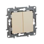 Выключатель 2-кл. СП Etika 10А IP20 250В 10AX безвинтов. зажимы механизм сл. кость IEK 672302