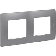 Рамка 2-м Etika алюм. IEK 672552