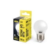 Лампа светодиодная G45 5Вт шар 4000К нейтр. бел. E27 450лм 230-240В IEK LLE-G45-5-230-40-E27