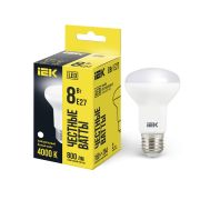 Лампа светодиодная 8Вт R63 4000К нейтр. бел. E27 720лм 230-240В IEK LLE-R63-8-230-40-E27