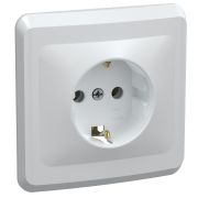 Розетка 1-м СП Вега РС10-3-ВБ с заземл. контактом без защ. штор 16А бел. GENERICA ERV11-K01-16-DM