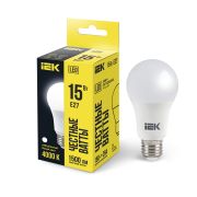 Лампа светодиодная 15Вт A60 грушевидная 4000К нейтр. бел. E27 230В IEK LLE-A60-15-230-40-E27