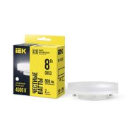 Лампа светодиодная 8Вт T75 таблетка 4000К нейтр. бел. GX53 230В IEK LLE-T80-8-230-40-GX53
