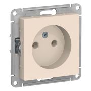 Розетка 1-м СП AtlasDesign 16А IP20 без заземл. без защ. шторок механизм беж. SE ATN000241
