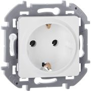 Розетка 1-м СП Inspiria 16А IP20 250В 2P+E немецк. стандарт механизм бел. IEK 673720