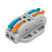 Клемма строительно-монтажная СМК проходная 222-422P 2п 0.08-4кв.мм с монтажной площадкой сер. (блист.5шт) Rexant 07-6262-5