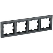 Рамка 4-м BRITE РУ-4-БрЧ черн. IEK BR-M42-K02