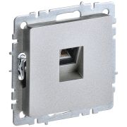 Розетка компьютерная СП RJ45 кат.5E BRITE РК10-БрА механизм алюм. IEK BR-K10-1-K47