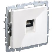 Розетка компьютерная СП RJ45 кат.5E BRITE РК10-БрБ механизм бел. IEK BR-K10-1-K01
