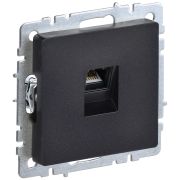 Розетка компьютерная СП RJ45 кат.5E BRITE РК10-БрЧ механизм черн. IEK BR-K10-1-K02