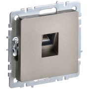 Розетка компьютерная СП RJ45 кат.5E BRITE РК10-БрШ механизм шампань IEK BR-K10-1-K37