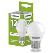 Лампа светодиодная G45 12Вт шар 4000К E27 230В GENERICA LL-G45-12-230-40-E27-G