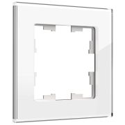 Рамка 1-м BRITE РУ-1-2-БрБ стекло бел. IEK BR-M12-G-K01