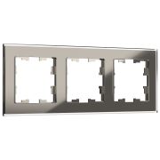 Рамка 3-м BRITE РУ-3-2-БрД стекло дым. IEK BR-M32-G-K30
