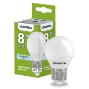 Лампа светодиодная G45 8Вт шар 6500К E27 230В GENERICA LL-G45-08-230-65-E27-G